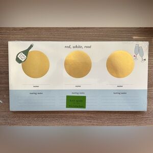 Kate Spade Wine Tasting Sheets